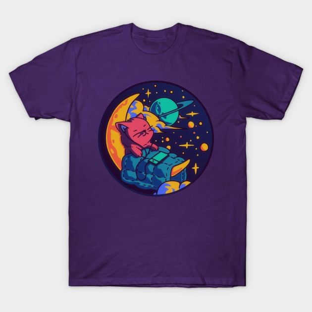 cute cat sleeping T-Shirt by A Comic Wizard